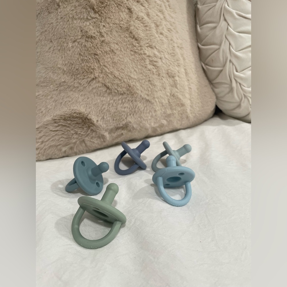 Set of Three Baby Pacifiers in Neutral Tones